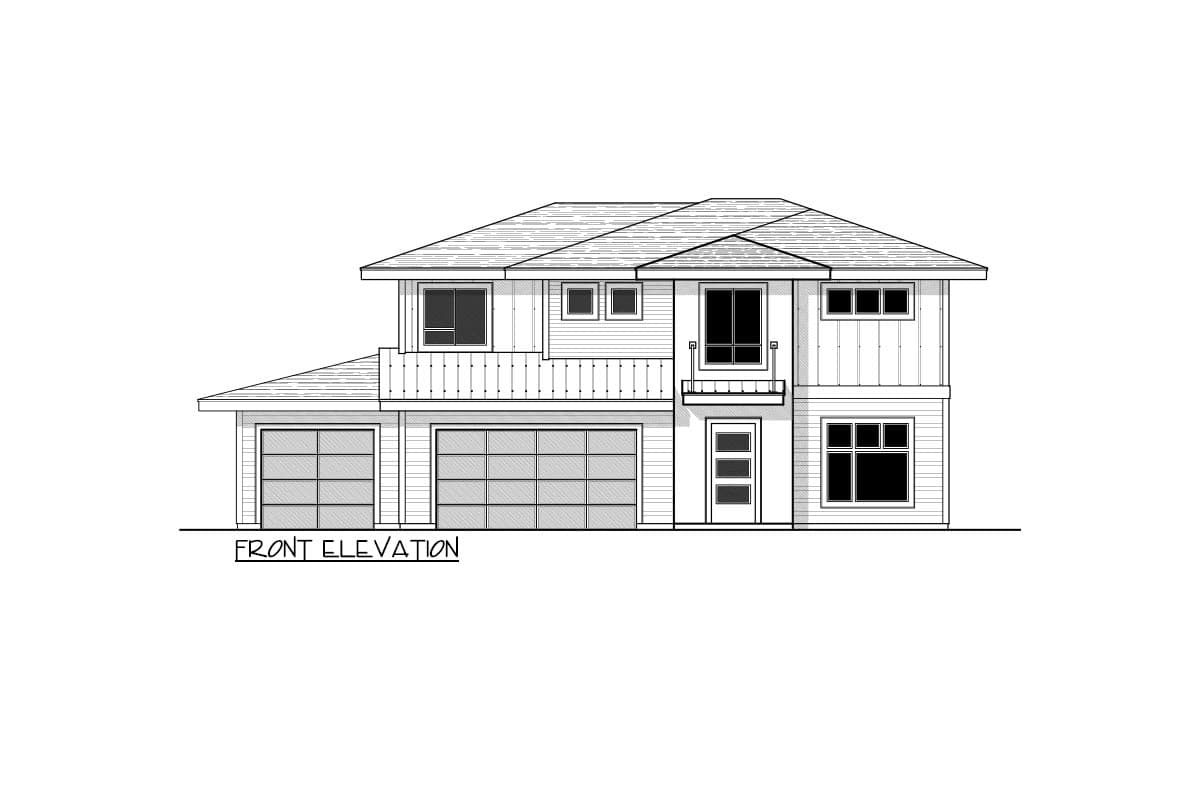 Plan 267002SPK: Modern 2-Story Home Plan with Basement - Image #12 - Modern, Northwest, Prairie