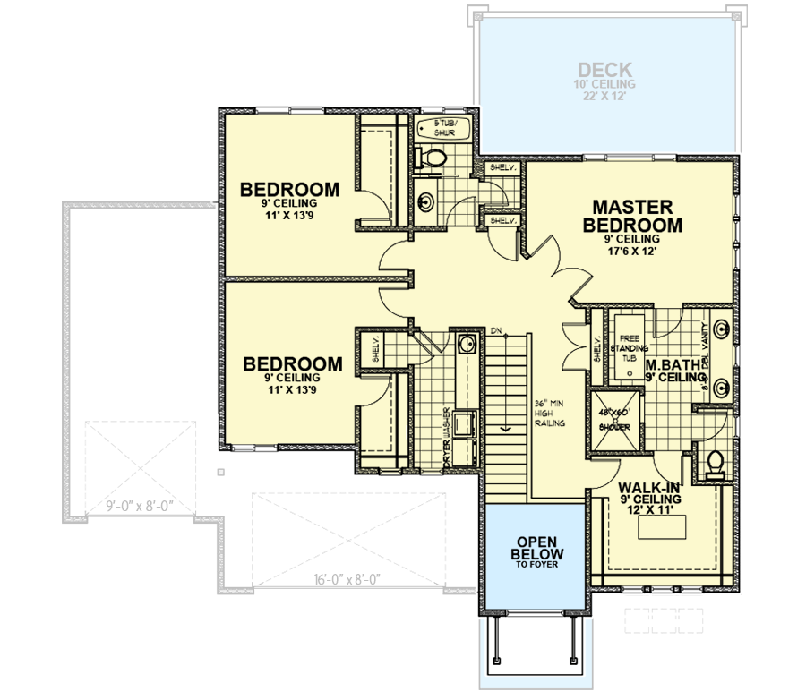 Plan 267002SPK: Modern 2-Story Home Plan with Basement - Floor Plan - 2nd Floor - Modern, Northwest, Prairie