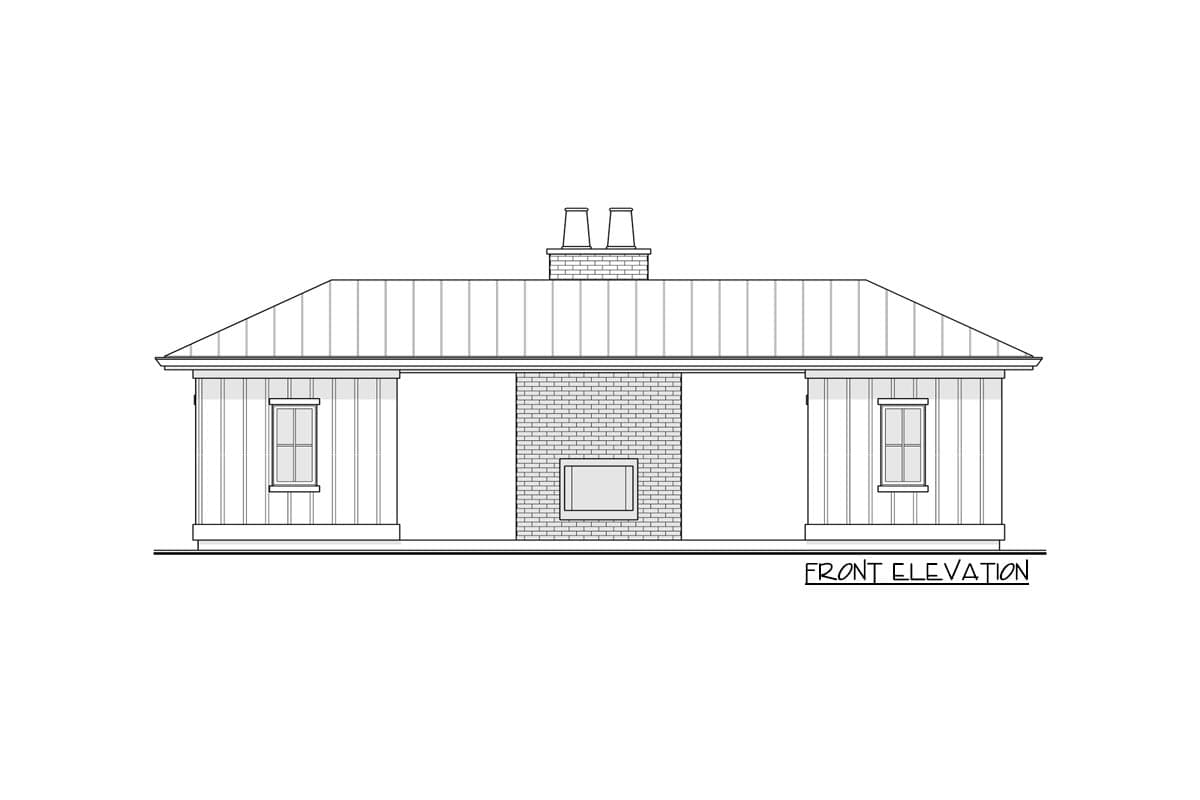 Plan 270052AF: Pool House with a Contemporary Vibe and a Fireplace - Image #4 - Contemporary, Country, Craftsman, French Country, Modern Farmhouse, New American, Transitional