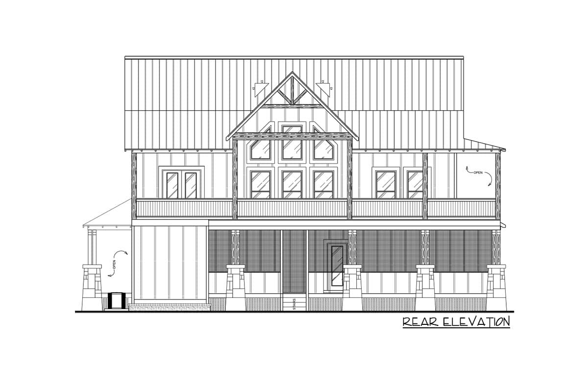 Plan 461002DNN: Exclusive Modern Farmhouse with Second-level Living Area - Image #4 - Contemporary, Country, Farmhouse, Modern Farmhouse, New American, Transitional
