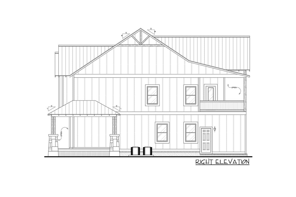 Plan 461002DNN: Exclusive Modern Farmhouse with Second-level Living Area - Image #5 - Contemporary, Country, Farmhouse, Modern Farmhouse, New American, Transitional