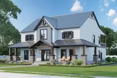 Exclusive Modern Farmhouse with Second-level Living Area