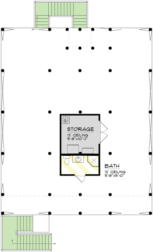 Plan 461007DNN: Elevated Coastal Home Plan with 6 Bedrooms and a Beach Bathroom - Floor Plan - Ground Level - Beach, Coastal, Low Country, Vacation