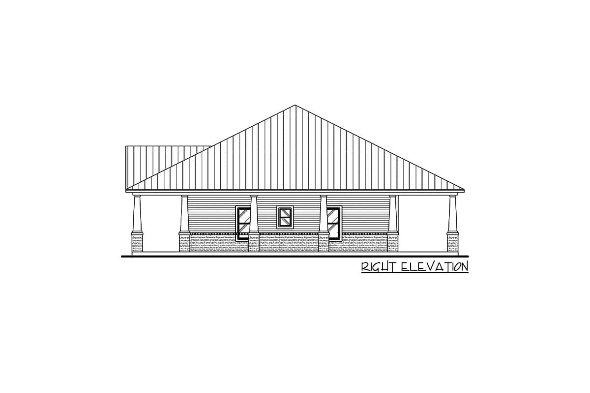 Plan 461010DNN: Southern Ranch with Wraparound Porch and Carport - Image #4 - Ranch, Southern