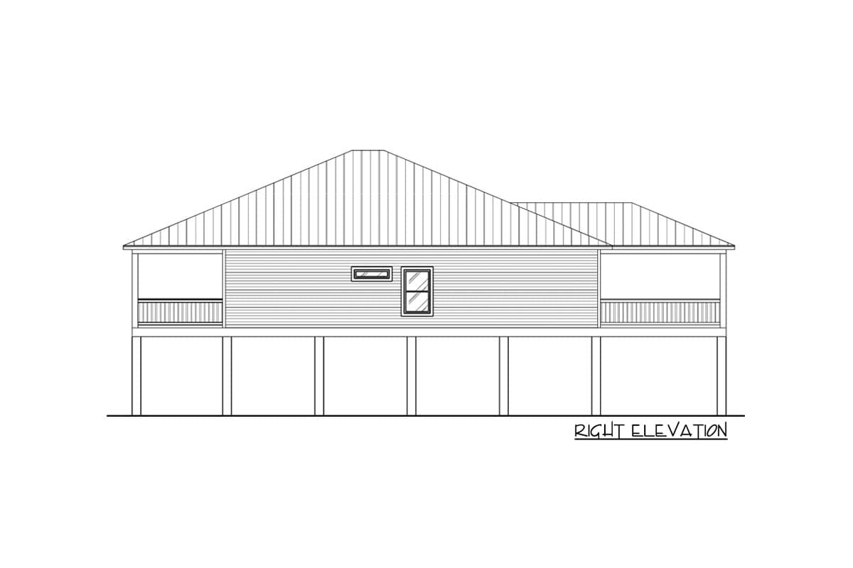 Plan 461014DNN: Exclusive Coastal House Plan with Front and Rear Porches - 2152 Sq Ft - Image #4 - Beach, Coastal, Low Country, Vacation