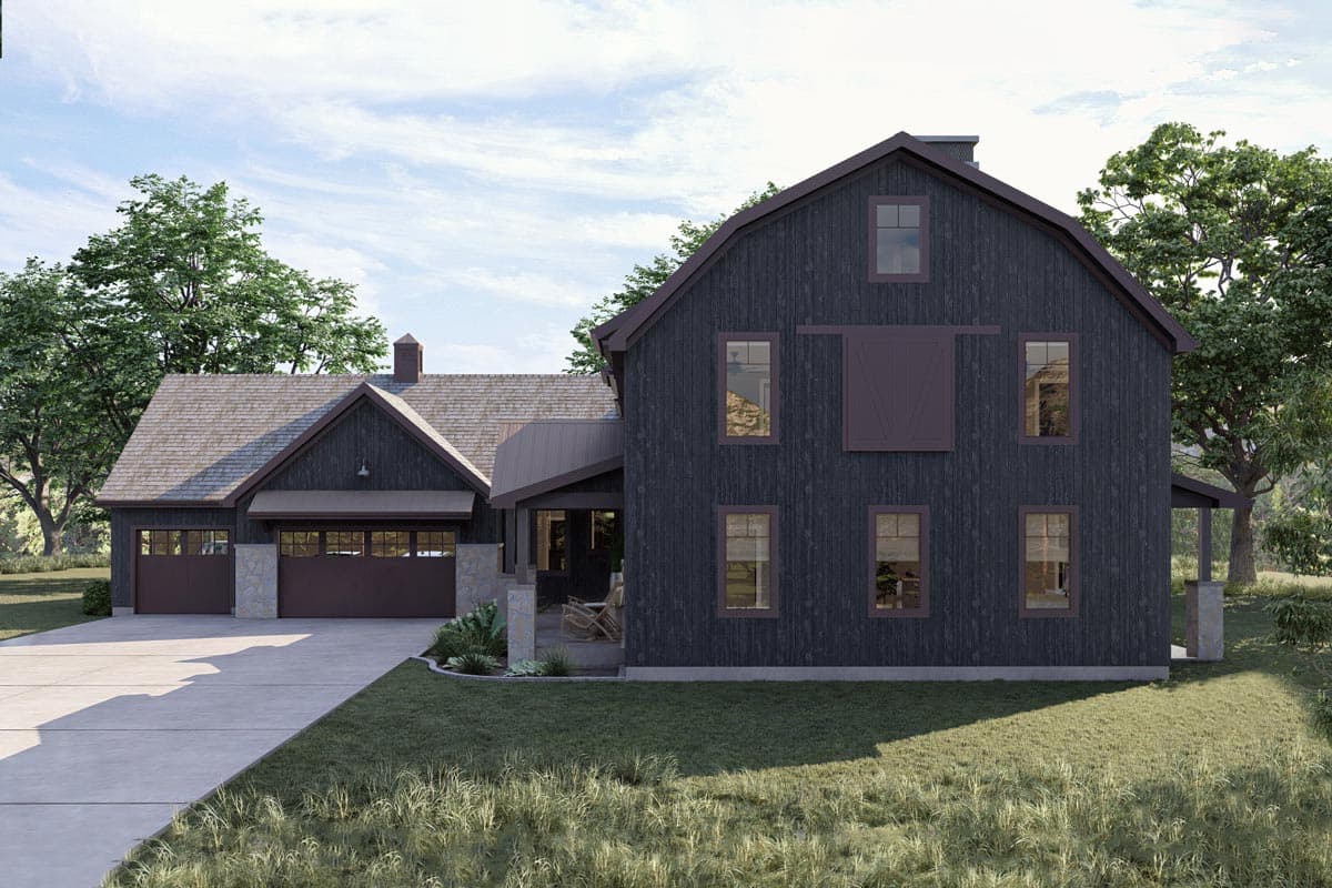 Plan 623070DJ: Handsome Barndominium-Style House Plan with Large 3-Car Garage - Image #5 - Barndominium, Country, Craftsman, Modern Farmhouse, Rustic