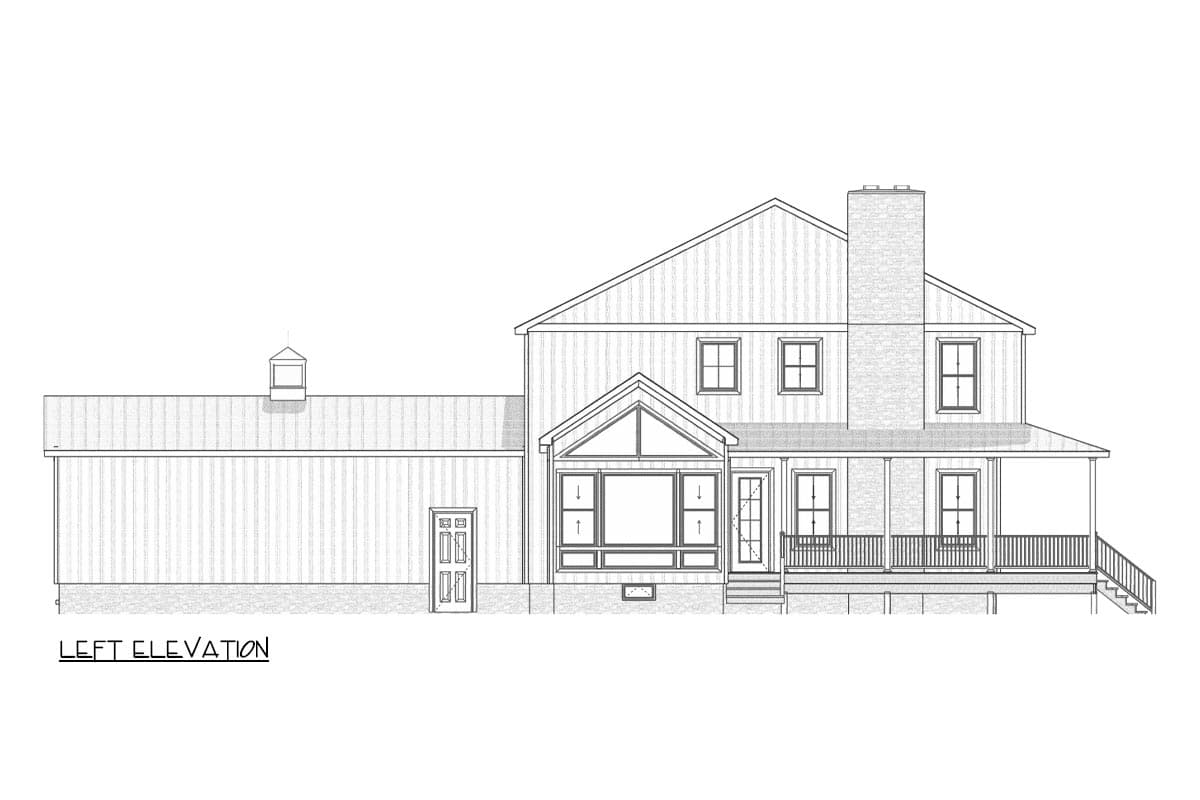 Plan 911014JVD: Master-Up Classic Farmhouse with Wrap Around Porch and Amenities - 3228 Sq Ft - Image #7 - Colonial, Country, Craftsman, Farmhouse, Modern Farmhouse, Southern, Traditional