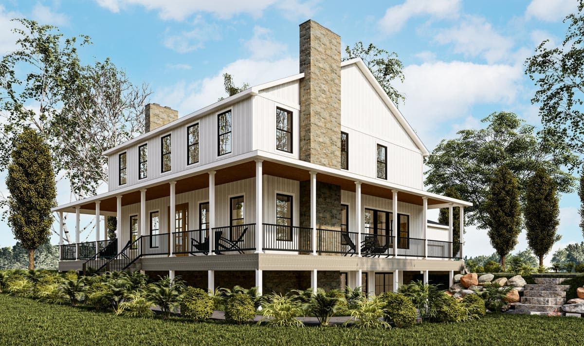 Plan 911014JVD: Master-Up Classic Farmhouse with Wrap Around Porch and Amenities - 3228 Sq Ft - Image #5 - Colonial, Country, Craftsman, Farmhouse, Modern Farmhouse, Southern, Traditional