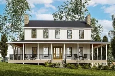 Master-Up Classic Farmhouse with Wrap Around Porch and Amenities - 3228 Sq Ft