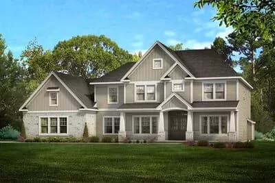 2-Story Craftsman Home Plan with Guest Suite and Screened Porch