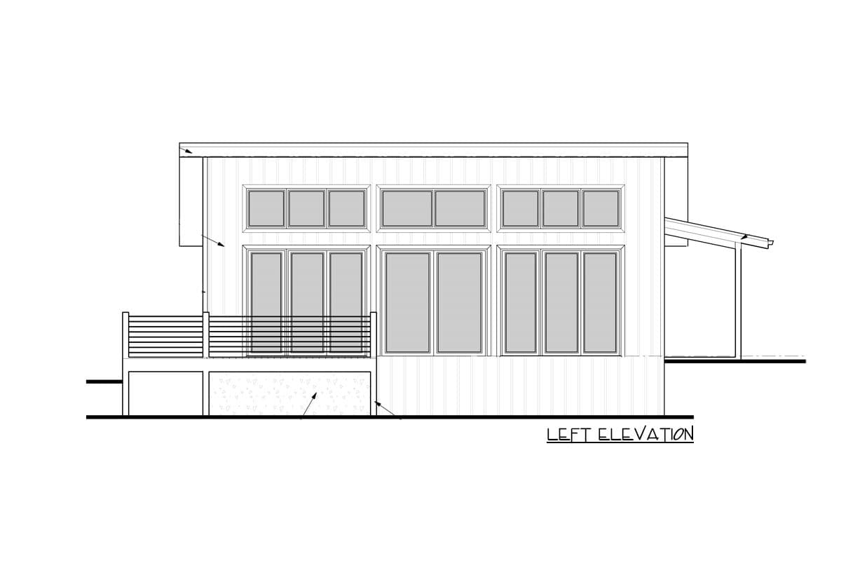 Plan 95133RW: Modern 1-Bed Cottage ADU House Plan with Home Office - Image #17 - Contemporary, Cottage, Mid Century Modern, Modern, Vacation