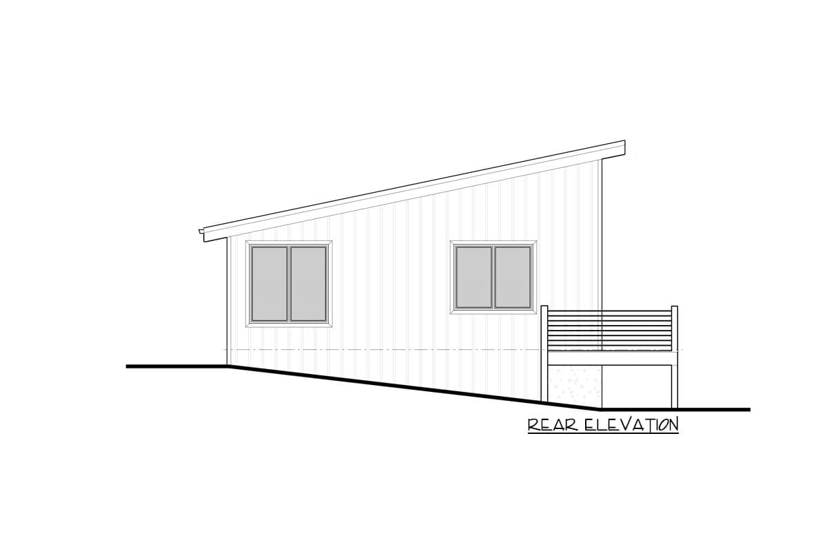Plan 95133RW: Modern 1-Bed Cottage ADU House Plan with Home Office - Image #18 - Contemporary, Cottage, Mid Century Modern, Modern, Vacation