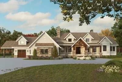 3-Bed Country Craftsman with Large Rear Deck