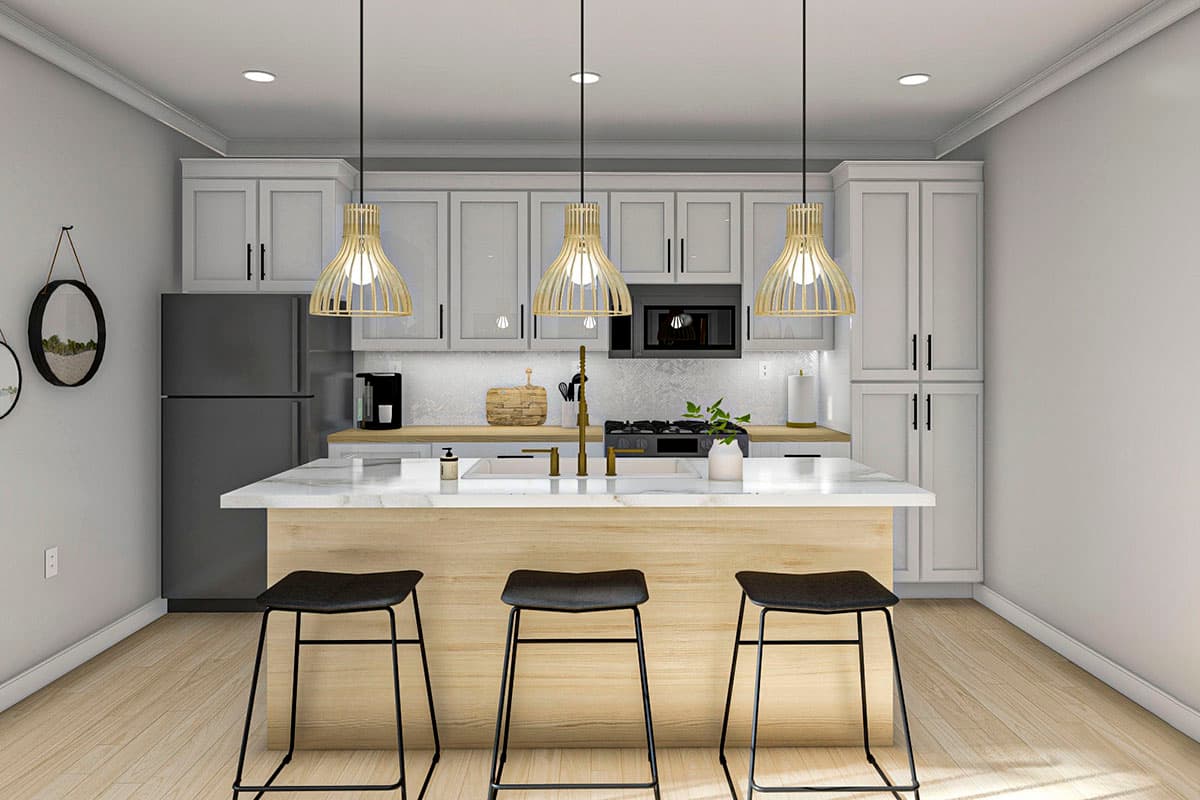 Plan 623071DJ: Craftsman Cottage House Plan under 750 Square Feet - Image #6 - Bungalow, Cottage, Country, Craftsman, New American, Traditional, Vacation