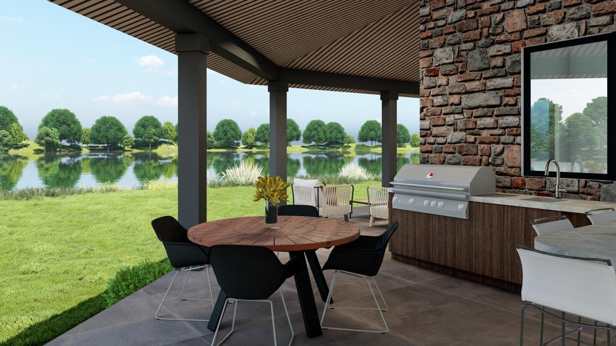 Plan 871013JEN: Contemporary Waterfront House Plan with Office and Large Covered Porch - Image #11 - Coastal, Contemporary, Modern, Mountain, Prairie