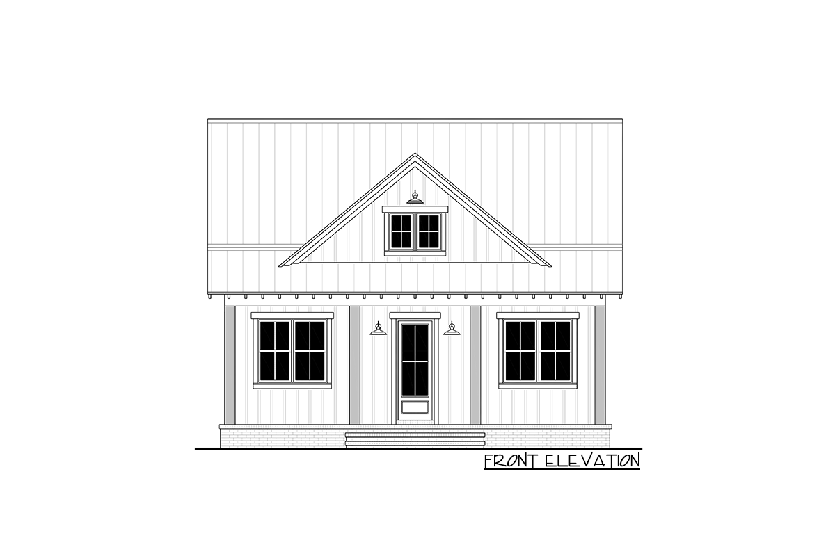 Plan 51886HZ: 2-Bed Farmhouse Cottage House Plan with Vaulted Great Room - 960 Sq Ft - Image #19 - Cabin, Cottage, Country, Craftsman, Farmhouse, Modern Farmhouse, Rustic, Traditional