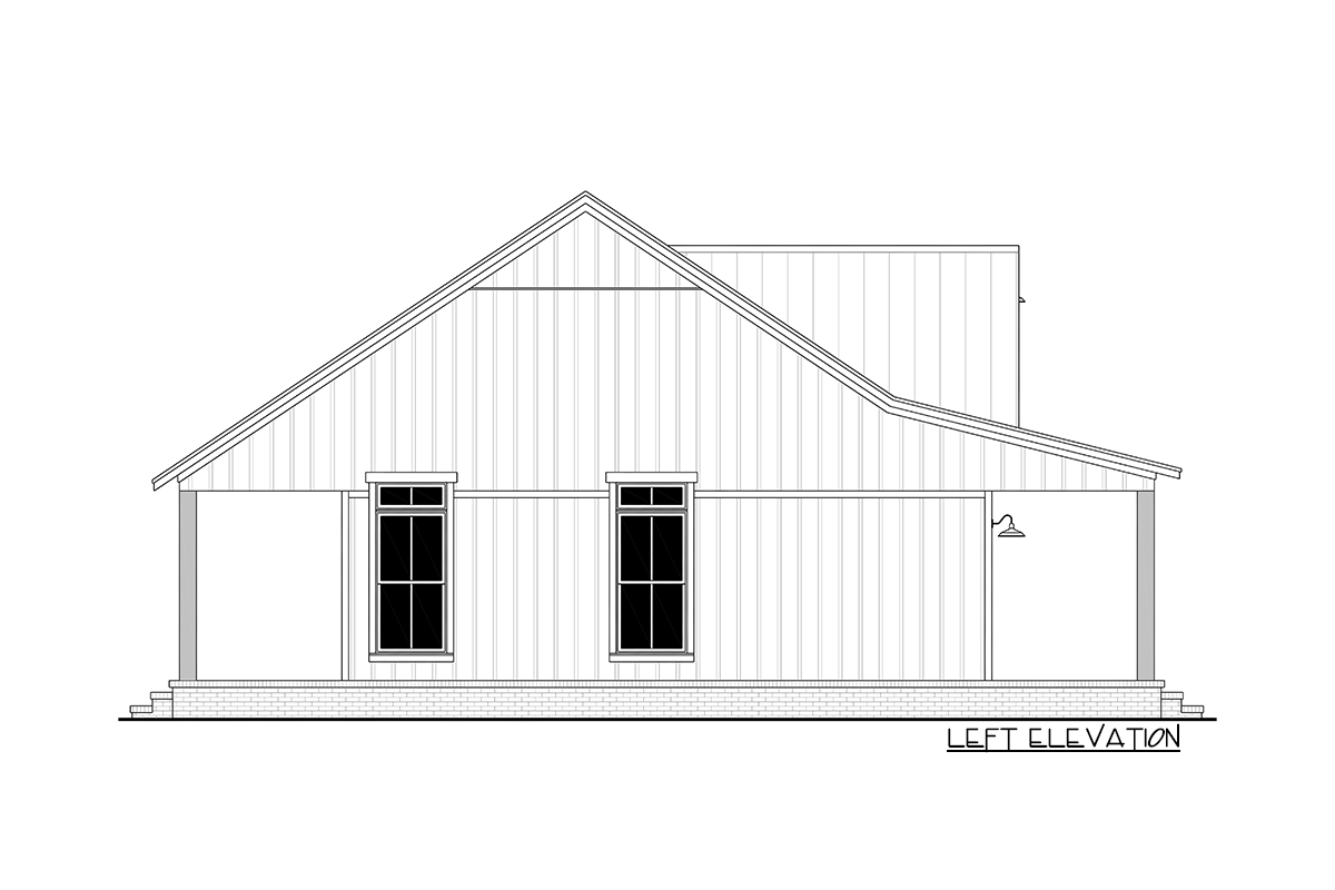 Plan 51886HZ: 2-Bed Farmhouse Cottage House Plan with Vaulted Great Room - 960 Sq Ft - Image #20 - Cabin, Cottage, Country, Craftsman, Farmhouse, Modern Farmhouse, Rustic, Traditional