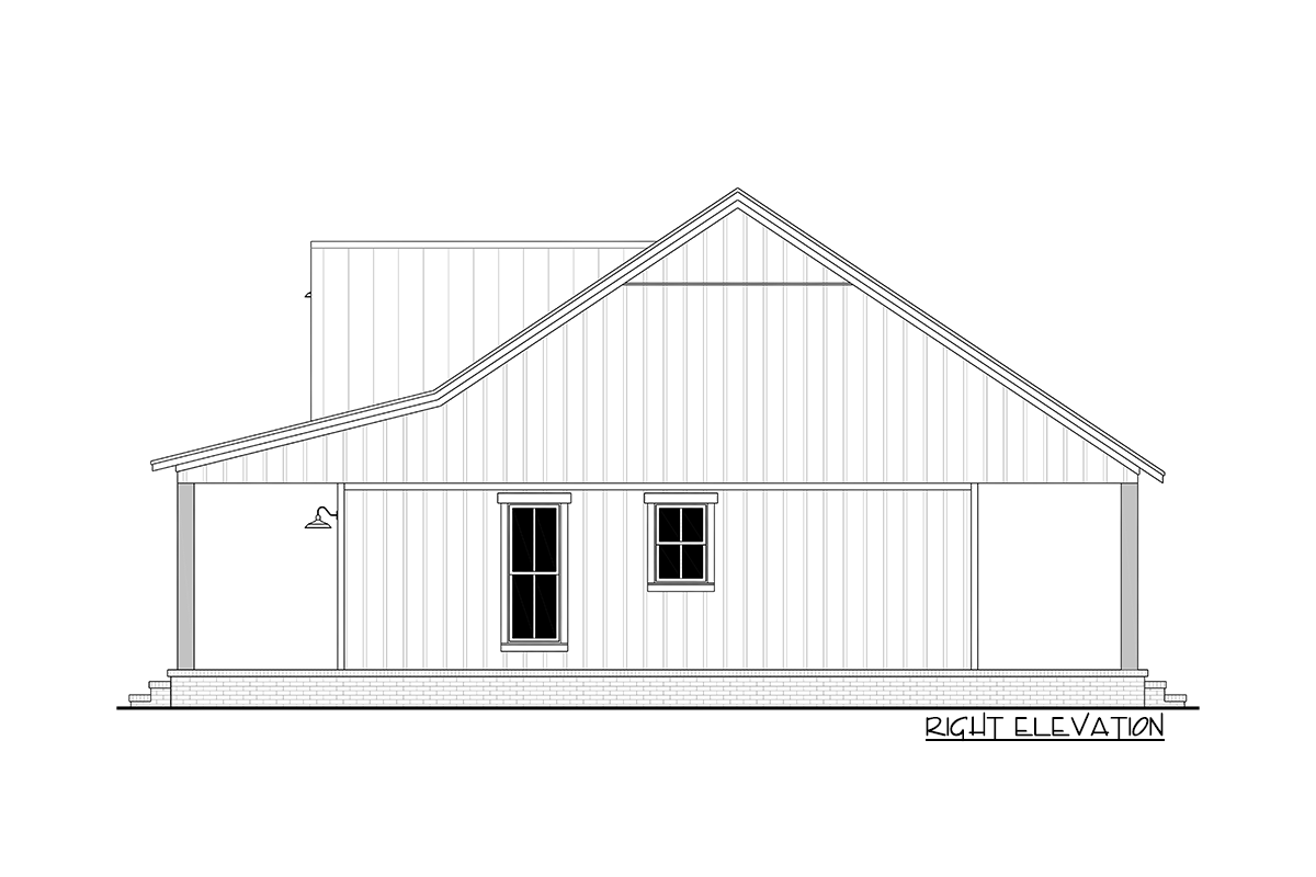 Plan 51886HZ: 2-Bed Farmhouse Cottage House Plan with Vaulted Great Room - 960 Sq Ft - Image #22 - Cabin, Cottage, Country, Craftsman, Farmhouse, Modern Farmhouse, Rustic, Traditional