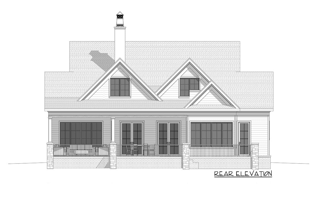 Plan 865010SHW: Modern Farmhouse Plan with 2 Beds Down and 2 Beds Up - Image #16 - Cottage, Country, Farmhouse, Modern Farmhouse, New American, Traditional