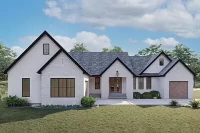 Contemporary Ranch with Two Separate Garages