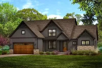 Rustic New American House Plan with Main-Level Master Bedroom - 2548 Sq Ft