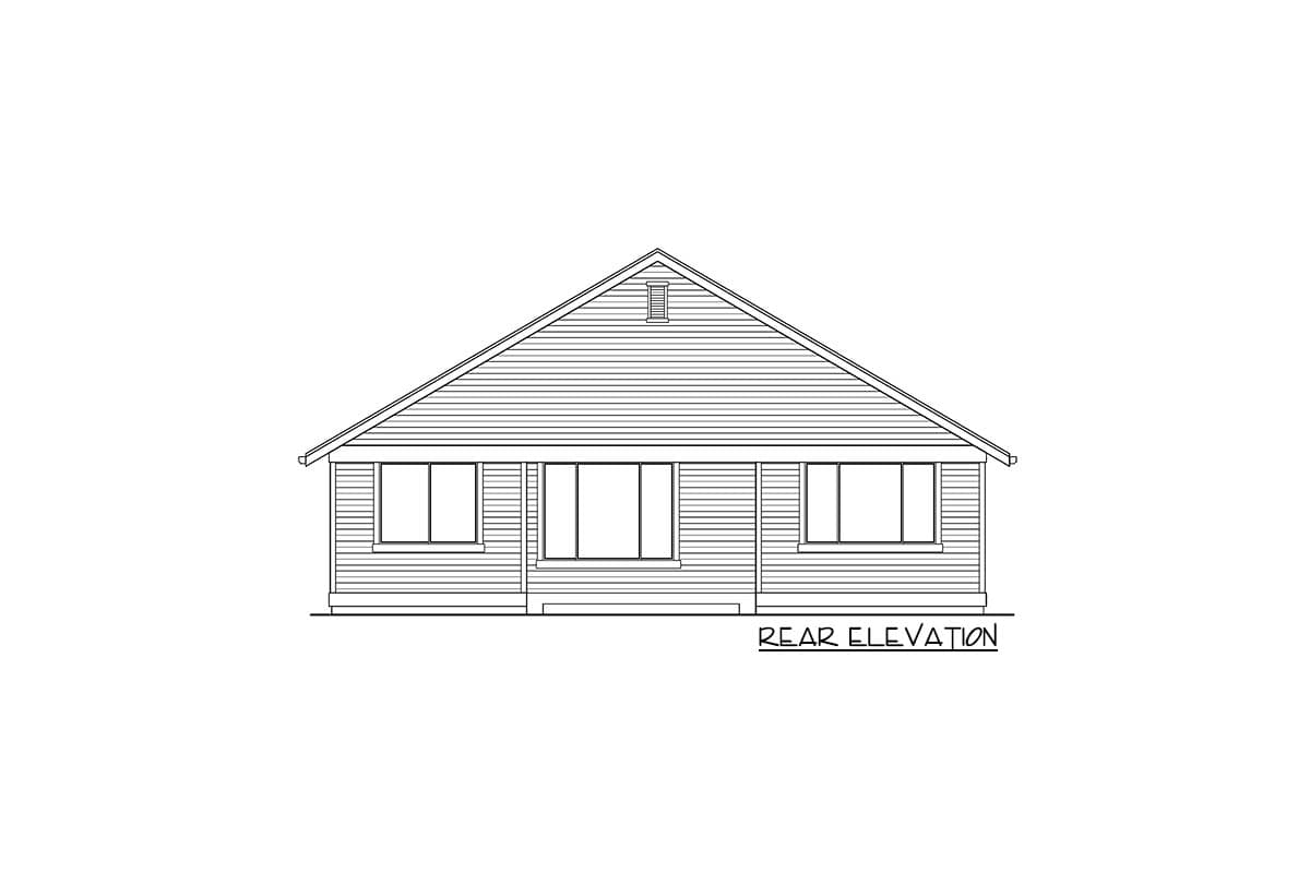 Plan 737026LVL: 40' Wide New American House Plan with Home Office Potential - Image #4 - New American, Ranch