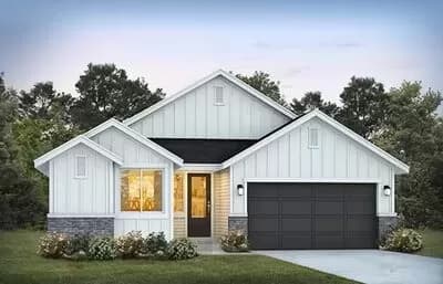 40' Wide New American House Plan with Home Office Potential