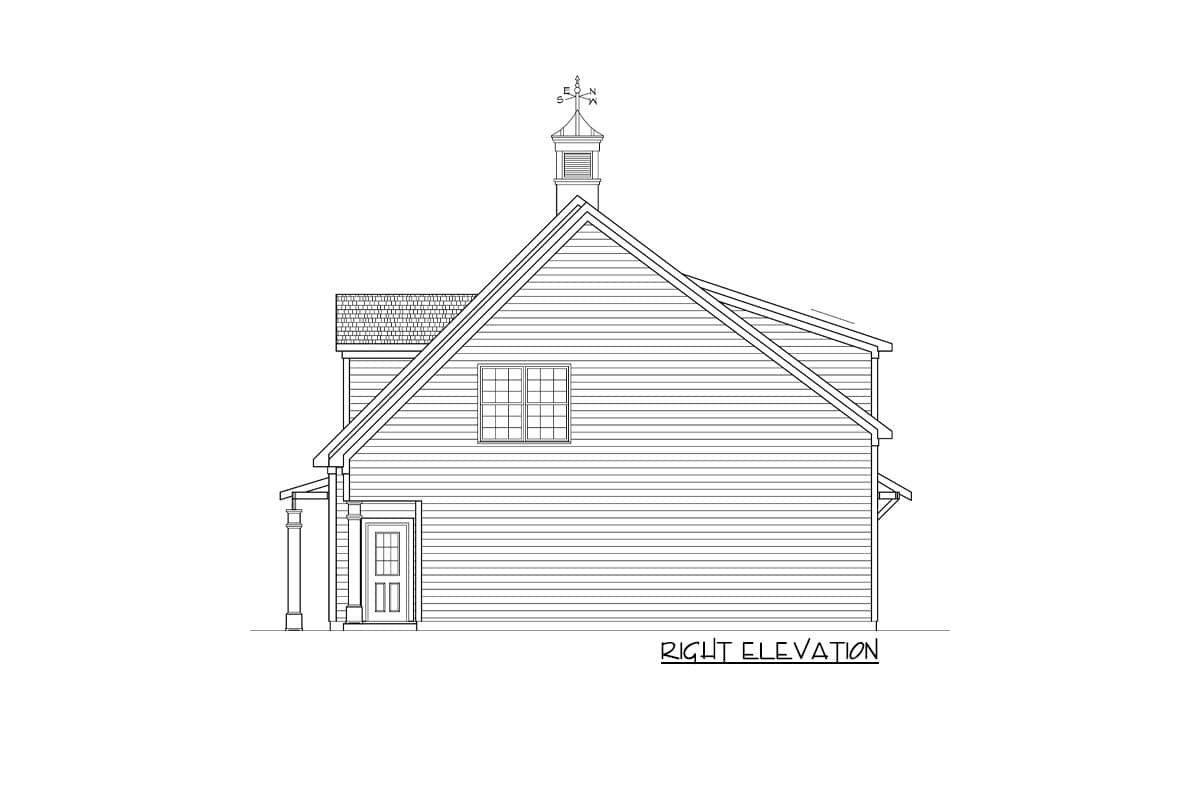 Plan 360093DK: 2-Bed Garage Apartment with Room for Up To 6 Cars - Image #4 - Carriage, Country, Craftsman