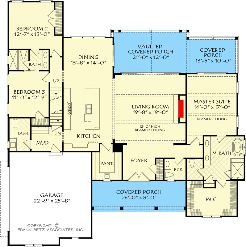 Plan 710413BTZ: One Story Modern Farmhouse with Optional Upstairs Expansion - 2355 Sq Ft - Floor Plan - Main Level - Country, Modern Farmhouse, New American