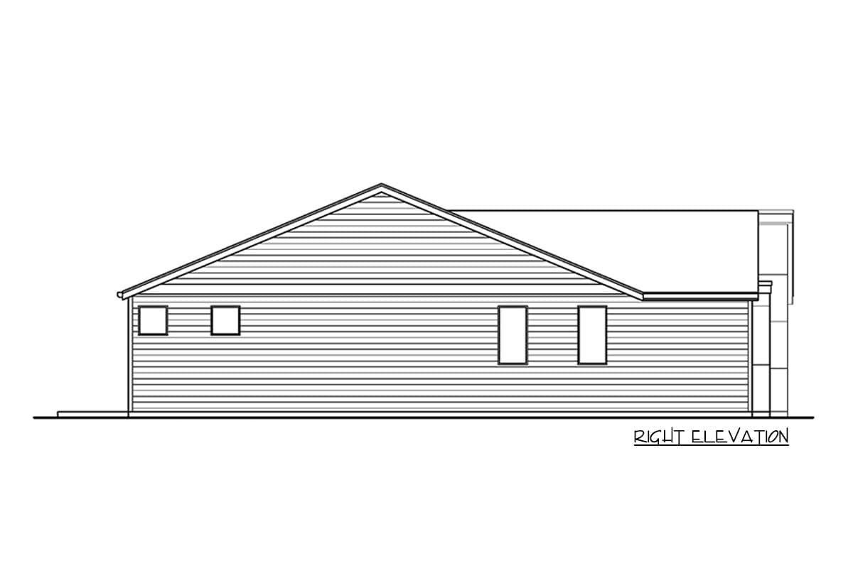 Plan 737029LVL: Contemporary Ranch Plan with Split-Bed Layout with a Flex Room - 1954 Sq Ft - Image #5 - Contemporary, Mid Century Modern, Northwest, Ranch