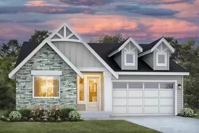 3-Bed New American House Plan with Home Office and Loft