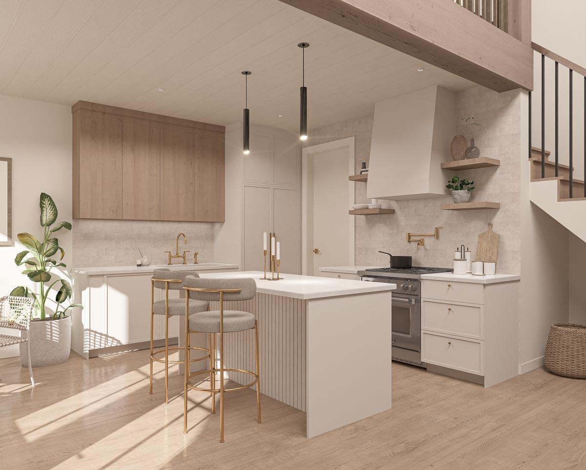 Plan 270055AF: Mountain Cottage with Two-Story Great Room and Loft - 1364 Sq Ft - Image #5 - Cabin, Cottage, Craftsman, Mountain, Rustic