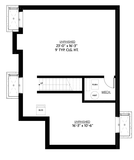 Plan 270055AF: Mountain Cottage with Two-Story Great Room and Loft - 1364 Sq Ft - Floor Plan - Optional Basement Foundation - Cabin, Cottage, Craftsman, Mountain, Rustic