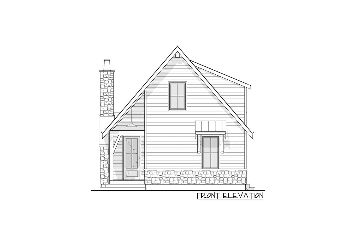 Plan 270055AF: Mountain Cottage with Two-Story Great Room and Loft - 1364 Sq Ft - Image #14 - Cabin, Cottage, Craftsman, Mountain, Rustic