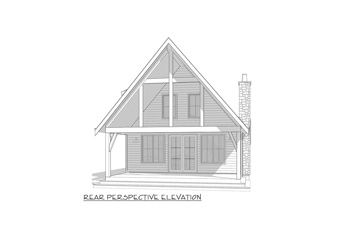 Plan 270055AF: Mountain Cottage with Two-Story Great Room and Loft - 1364 Sq Ft - Image #19 - Cabin, Cottage, Craftsman, Mountain, Rustic