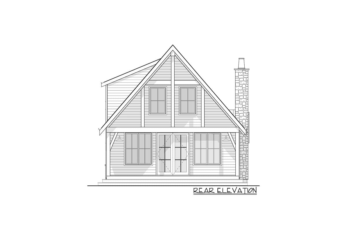 Plan 270055AF: Mountain Cottage with Two-Story Great Room and Loft - 1364 Sq Ft - Image #16 - Cabin, Cottage, Craftsman, Mountain, Rustic