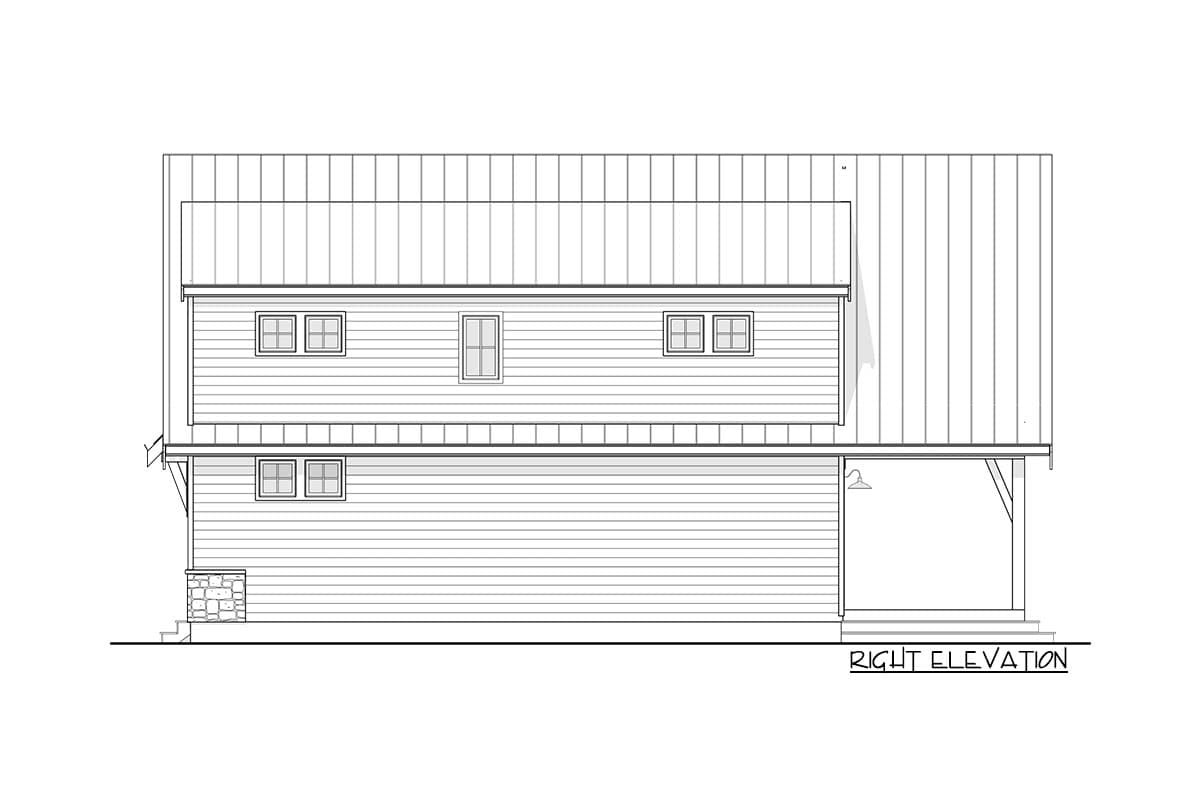 Plan 270055AF: Mountain Cottage with Two-Story Great Room and Loft - 1364 Sq Ft - Image #17 - Cabin, Cottage, Craftsman, Mountain, Rustic