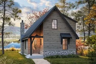 Mountain Cottage with Two-Story Great Room and Loft - 1364 Sq Ft