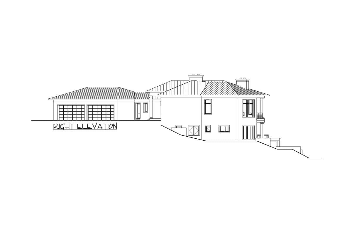 Plan 871014JEN: Contemporary Home with Angled 4-Car Garage and a Finished Walkout Basement - Image #14 - Contemporary, European, Mediterranean, Ranch, Southern, Transitional