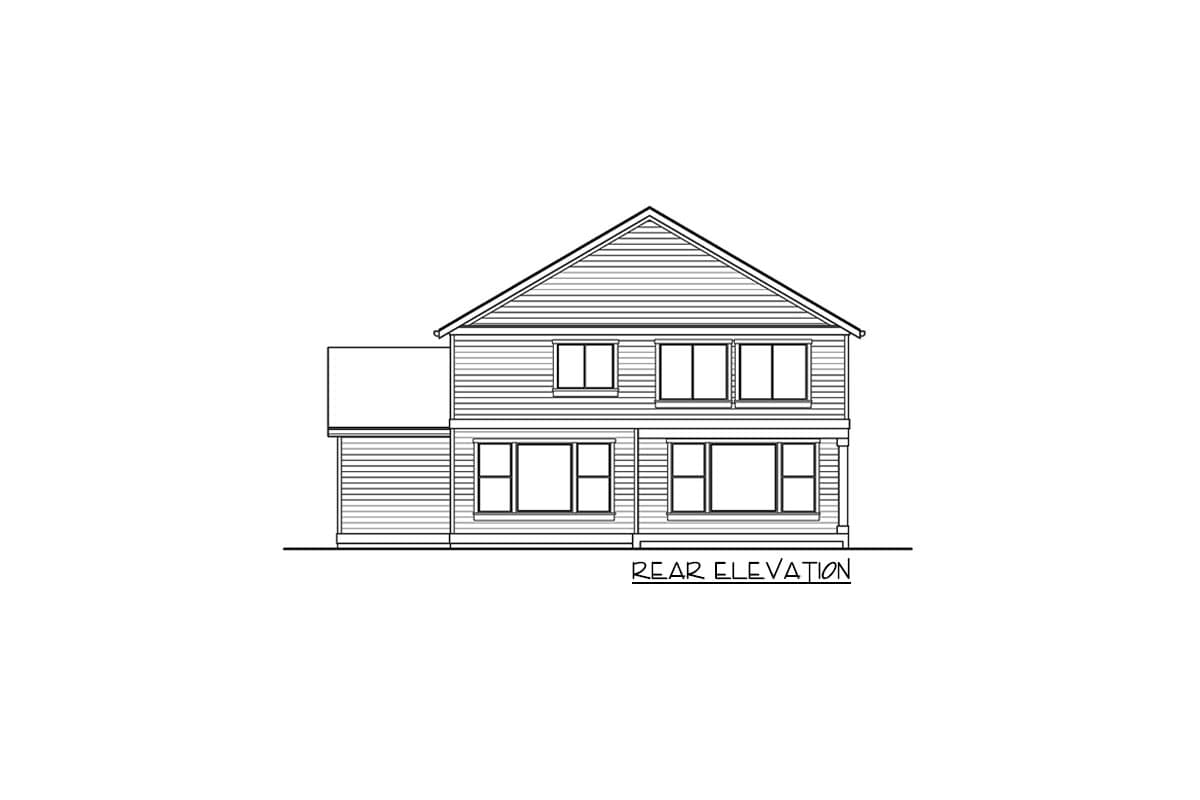 Plan 737045LVL: 5-Bed New American Home Plan with Office Alcove - Image #4 - New American, Northwest