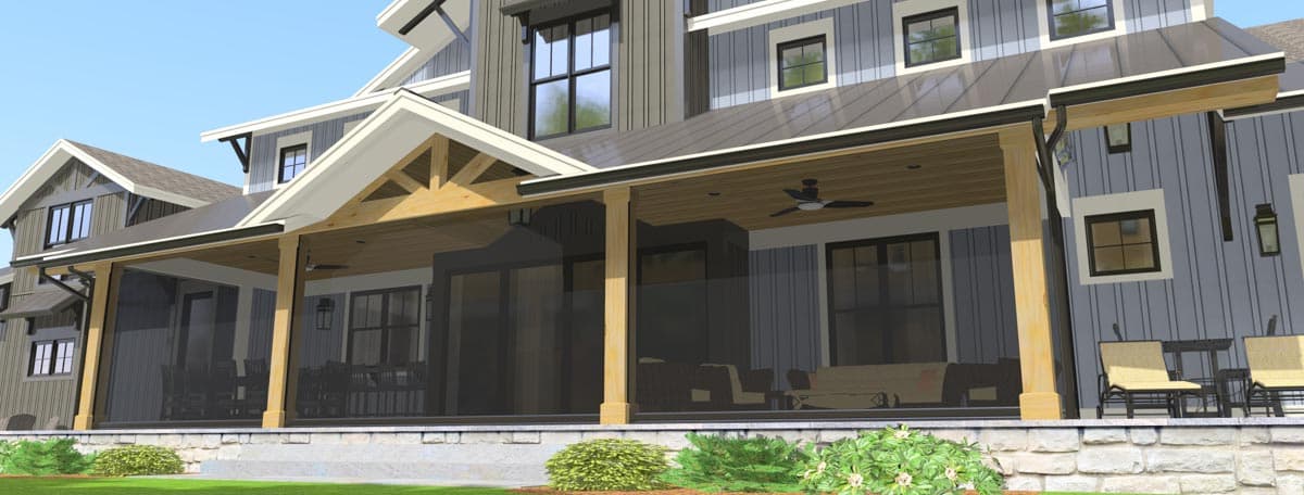 Plan 654015KNA: Exclusive Rustic Modern Farmhouse Plan with 4 or 5 Beds and a 2-Story Great Room - 3187 Sq Ft - Image #8 - Country, Craftsman, Modern Farmhouse, New American