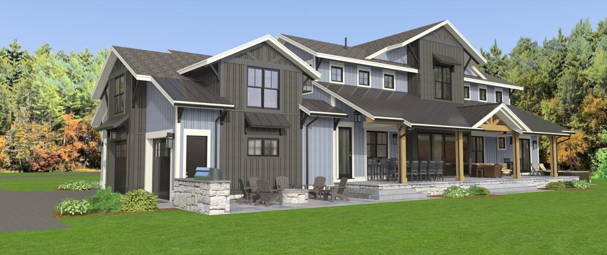 Plan 654015KNA: Exclusive Rustic Modern Farmhouse Plan with 4 or 5 Beds and a 2-Story Great Room - 3187 Sq Ft - Image #10 - Country, Craftsman, Modern Farmhouse, New American