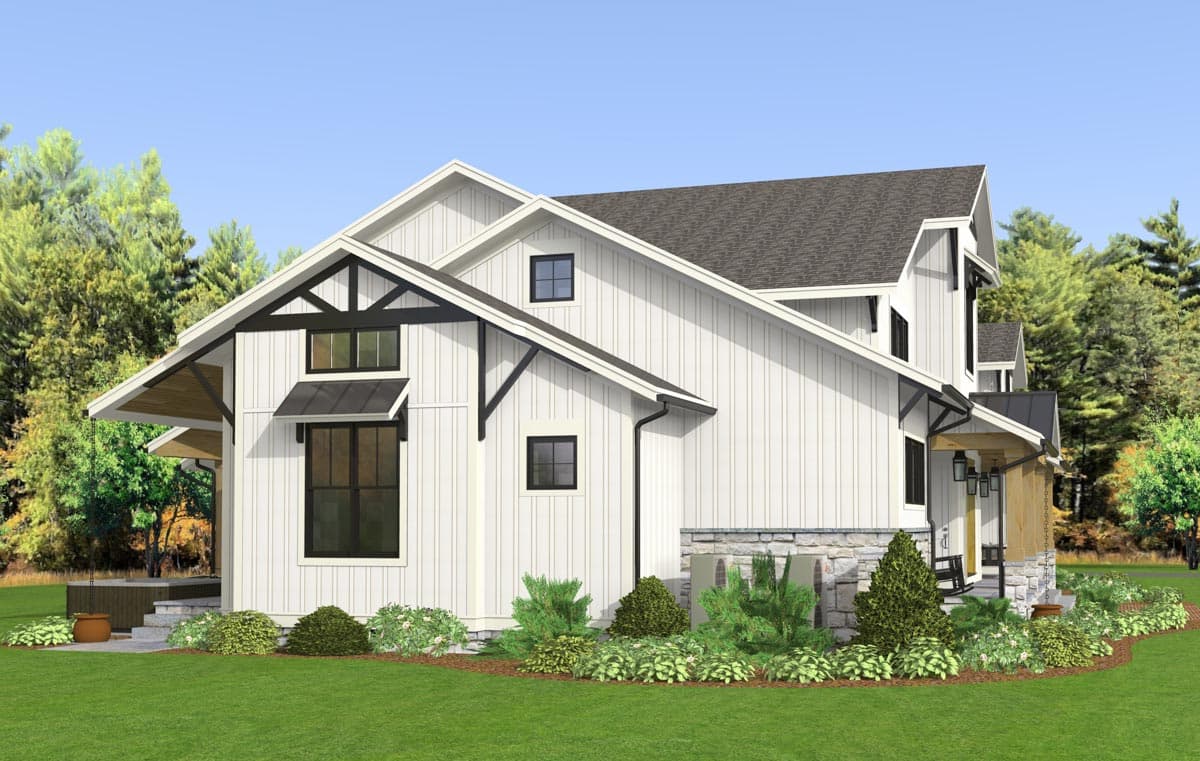Plan 654015KNA: Exclusive Rustic Modern Farmhouse Plan with 4 or 5 Beds and a 2-Story Great Room - 3187 Sq Ft - Image #16 - Country, Craftsman, Modern Farmhouse, New American