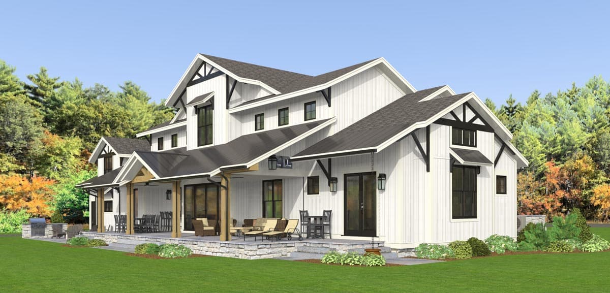 Plan 654015KNA: Exclusive Rustic Modern Farmhouse Plan with 4 or 5 Beds and a 2-Story Great Room - 3187 Sq Ft - Image #18 - Country, Craftsman, Modern Farmhouse, New American