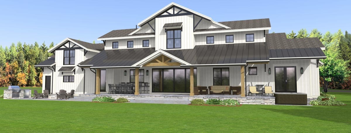 Plan 654015KNA: Exclusive Rustic Modern Farmhouse Plan with 4 or 5 Beds and a 2-Story Great Room - 3187 Sq Ft - Image #19 - Country, Craftsman, Modern Farmhouse, New American