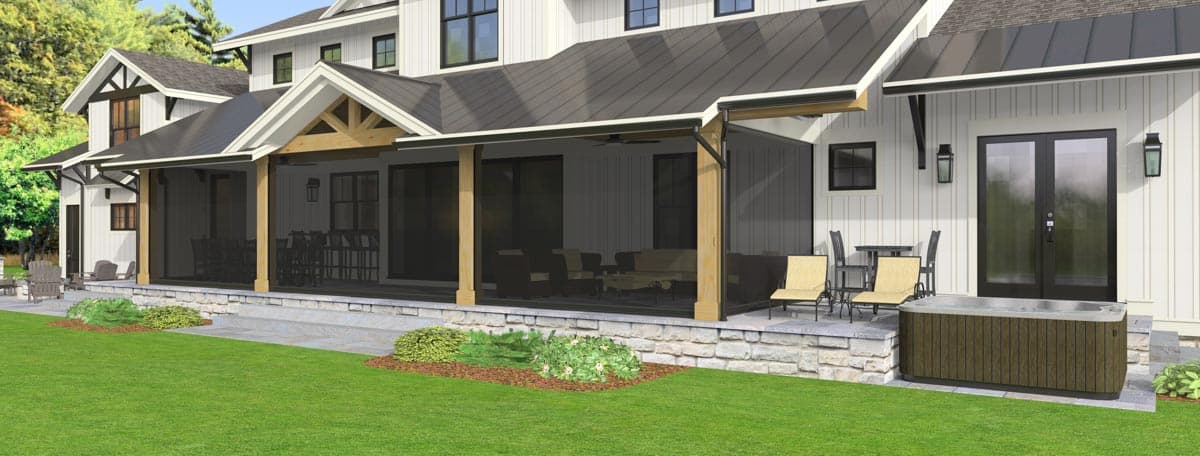 Plan 654015KNA: Exclusive Rustic Modern Farmhouse Plan with 4 or 5 Beds and a 2-Story Great Room - 3187 Sq Ft - Image #21 - Country, Craftsman, Modern Farmhouse, New American