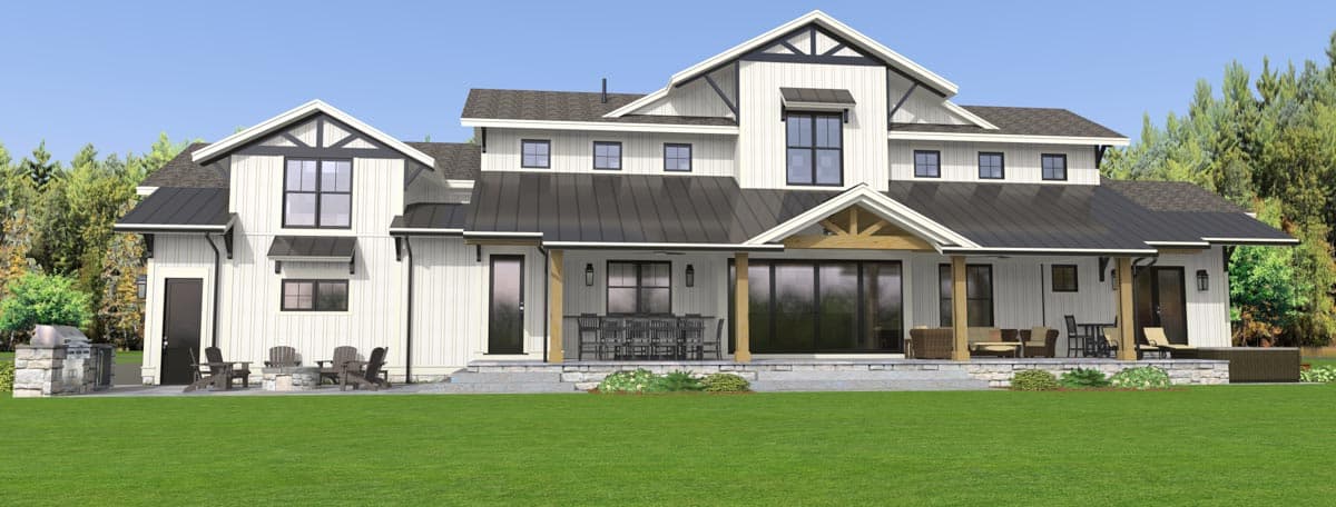 Plan 654015KNA: Exclusive Rustic Modern Farmhouse Plan with 4 or 5 Beds and a 2-Story Great Room - 3187 Sq Ft - Image #22 - Country, Craftsman, Modern Farmhouse, New American