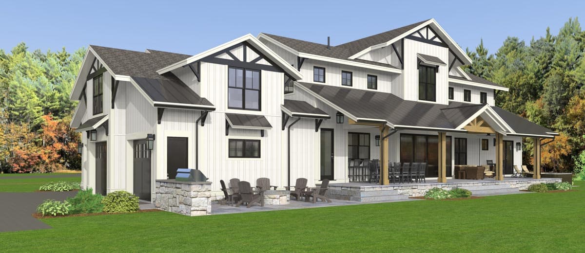 Plan 654015KNA: Exclusive Rustic Modern Farmhouse Plan with 4 or 5 Beds and a 2-Story Great Room - 3187 Sq Ft - Image #23 - Country, Craftsman, Modern Farmhouse, New American