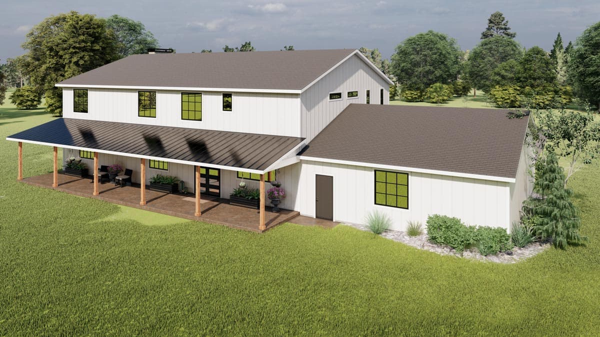 Plan 400000FTY: Barndominium House Plan with Man Cave Workshop in the Garage - 4272 Sq Ft - Image #7 - Barndominium, Country, Farmhouse, Traditional