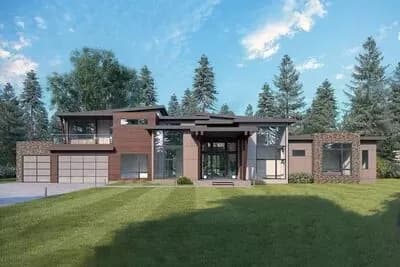 Modern Prairie House Plan for Indoor Outdoor Living